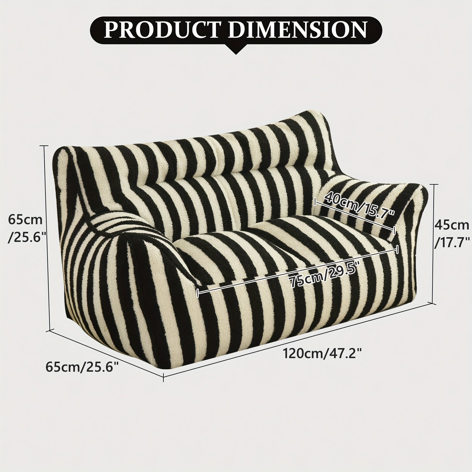 Giant Bean Bag Chairs For Adults With Filling Plush Fluffy Bean Bag Single Sofa And Loveseat With Armrest, Lounge Lazy Floor BeanBag Chair, Cozy Fluffy Couch For Living Room, Bedroom & Dorm