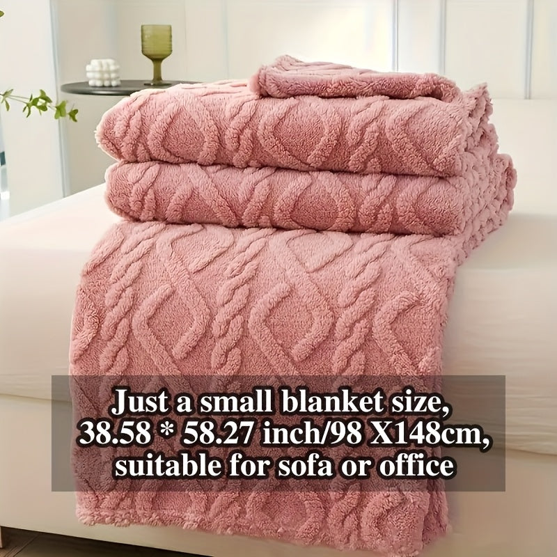 1pc Extra Thick Plush Fleece Blanket - Ultra Soft Luxury Bedspread\u002FThrow - All-Season Couch, Bed, Travel - Beige, Brown, Gray, Blue, Green, Pink, Black, White, - Elegant Home Decor in Neutral Tones - Cozy Warmth for Modern Interiors - Lamb Fleece wit