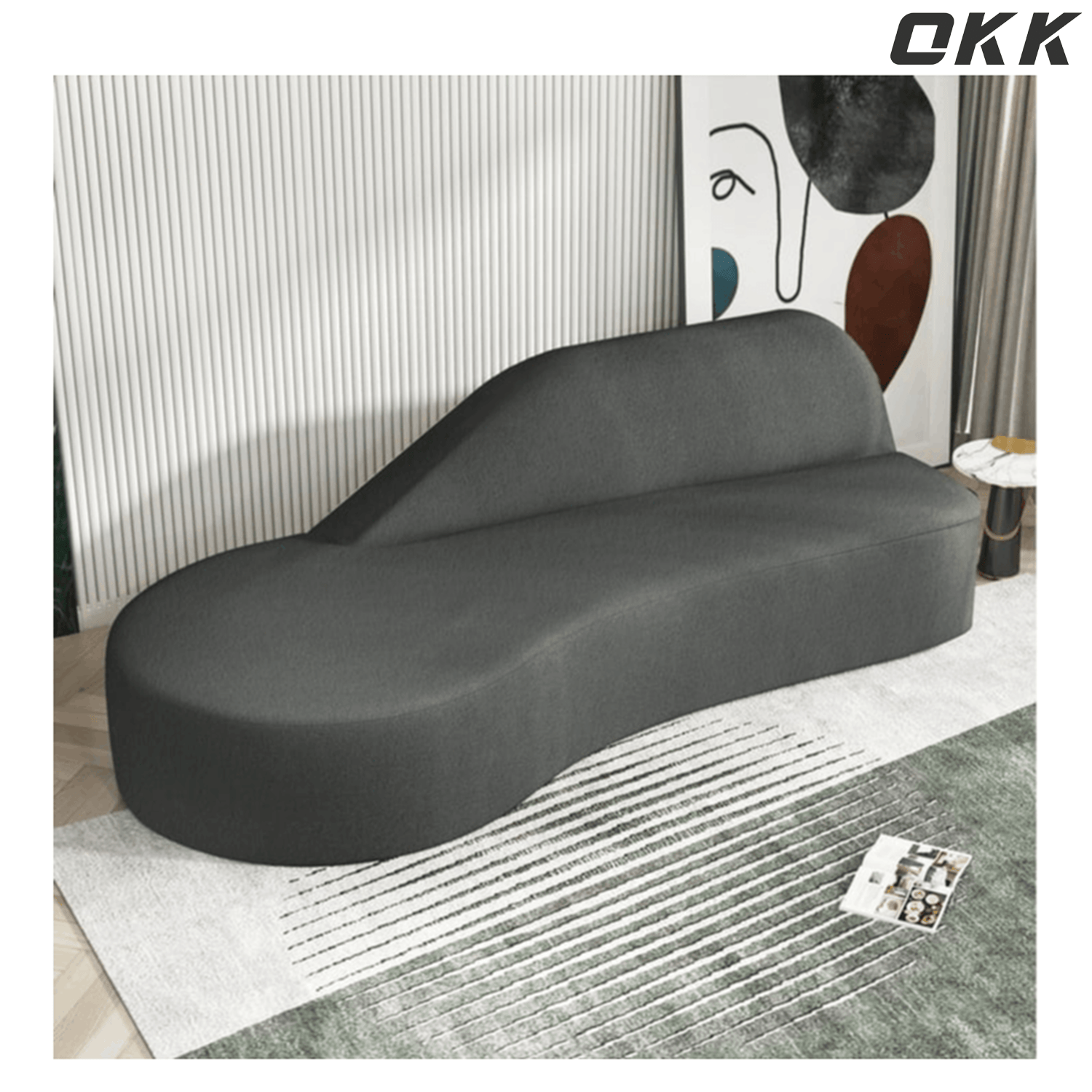 Modern Curved Sectional Sofa - Plush Cream Luxury Couch, Extra Comfort Large Loveseat with Storage, Minimalist Design for Small Space, Living Room, Apartment, and Home Theater