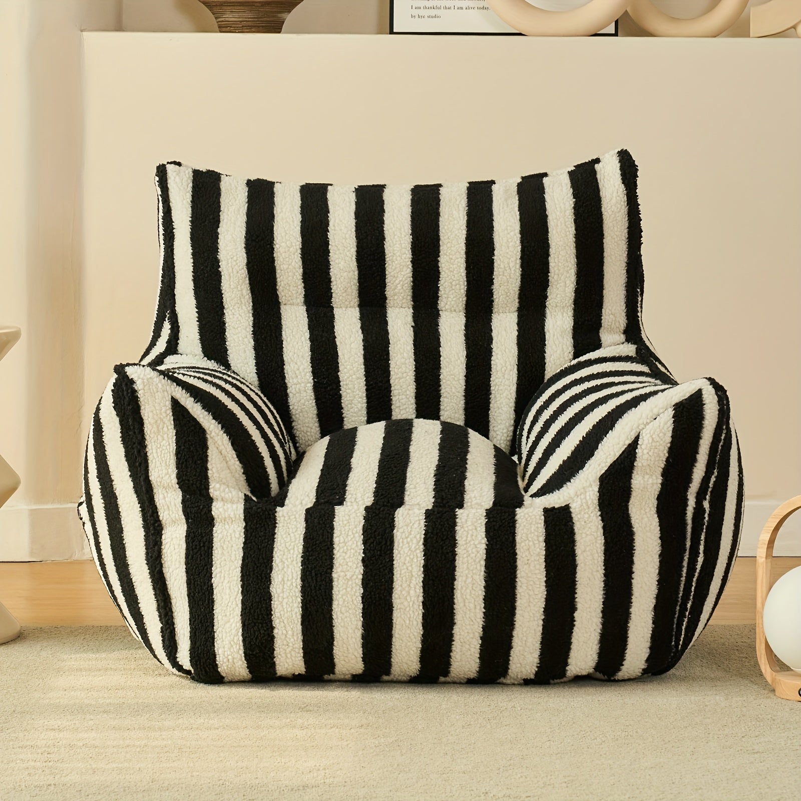 Giant Bean Bag Chairs For Adults With Filling Plush Fluffy Bean Bag Single Sofa And Loveseat With Armrest, Lounge Lazy Floor BeanBag Chair, Cozy Fluffy Couch For Living Room, Bedroom & Dorm