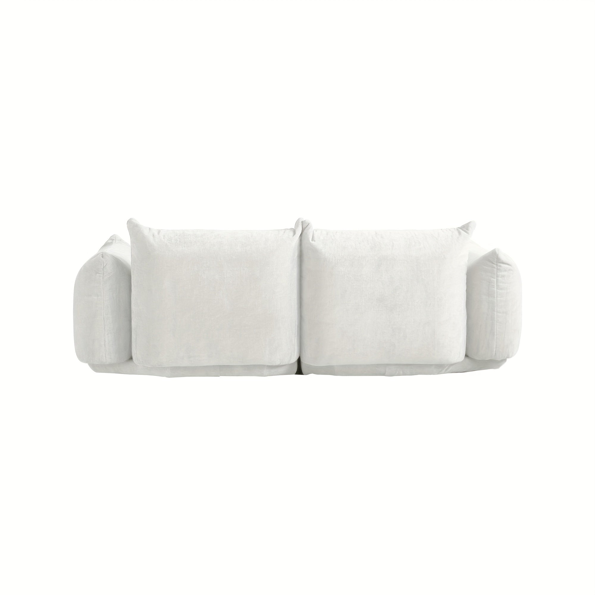 Modern Chenille Loveseat Mid-Century Modern Chenille Loveseat | Upholstered Beige Sofa for Living Room, Apartment, Office